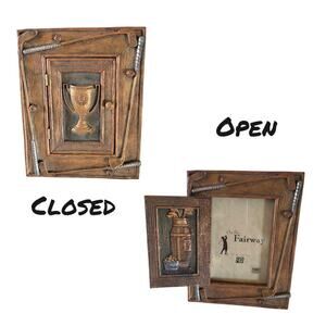 On The Fairway Golf Enthusiast Picture Frame Holds 3.5” x 5” Pic with Door